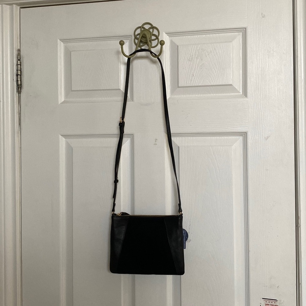 Real genuine, leather, black purse